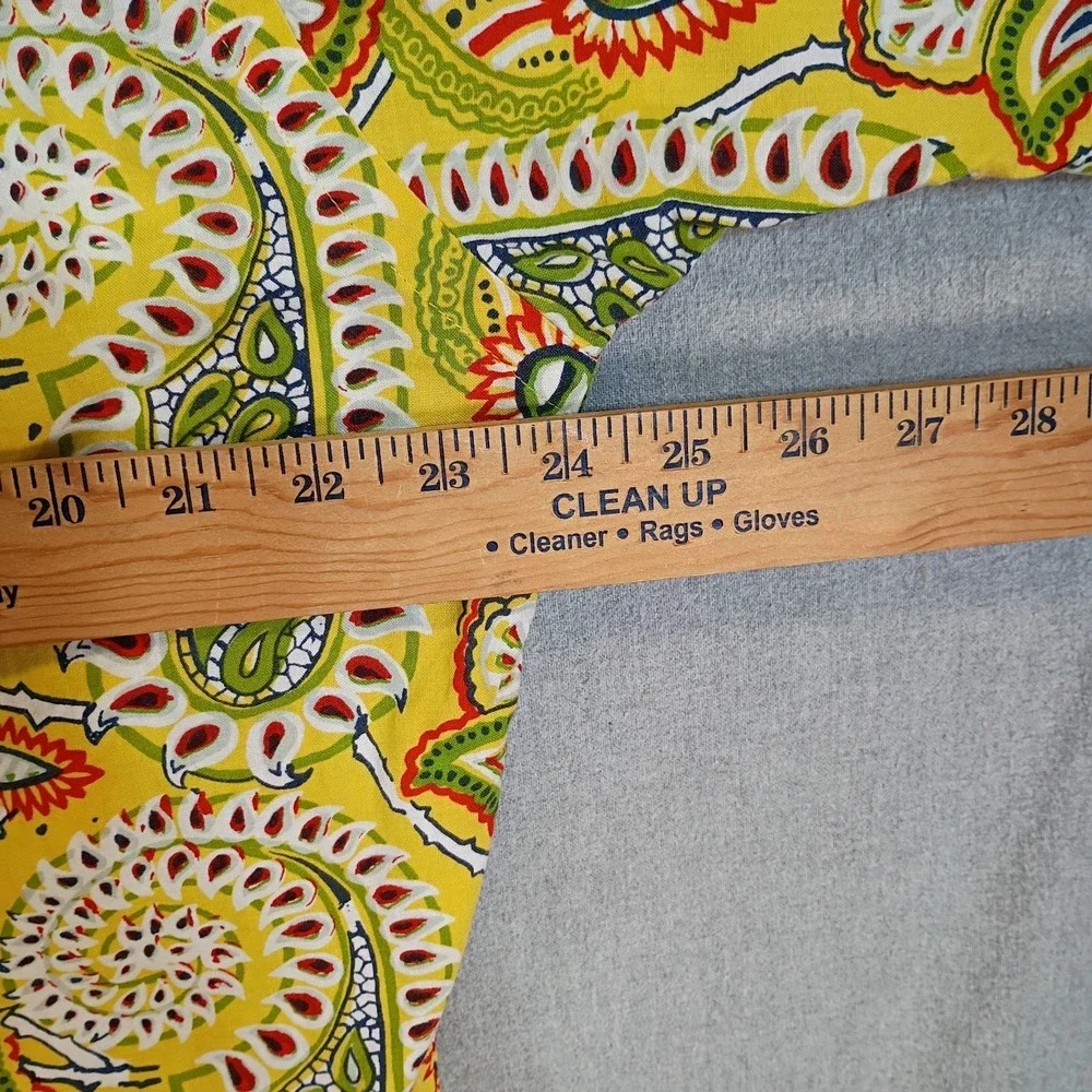 Ralph Lauren Bob Camp Mens M Yellow Paisley Hawaiian Camp Shirt Cotton Resort